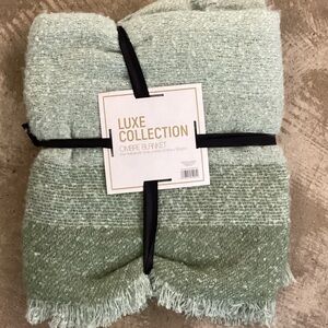 Luxe Green Ombre Blanket